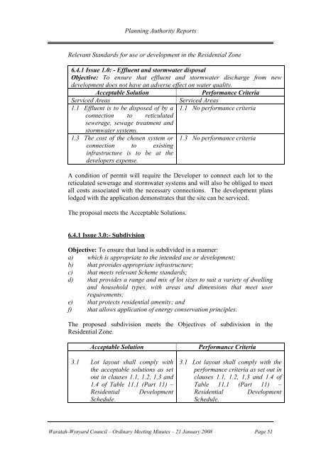 Council Minutes 21 January 2008 - Waratah-Wynyard Council