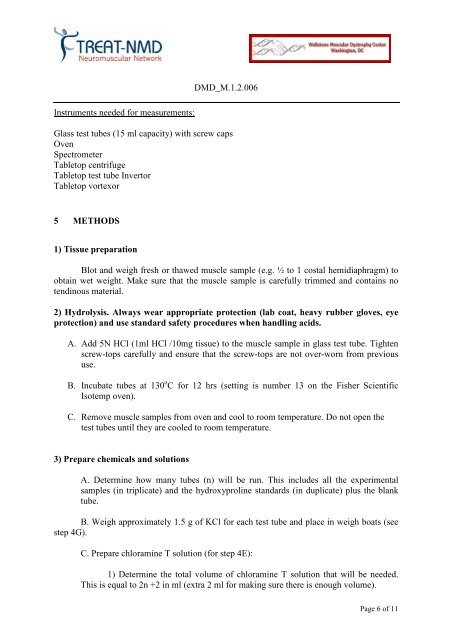 Hydroxyproline assay - Treat-NMD