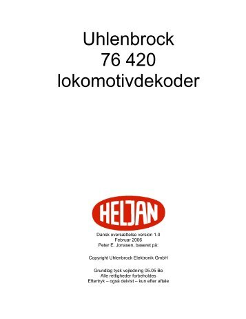 Uhlenbrock 76 420 lokomotivdekoder - Digital tog og digital ...