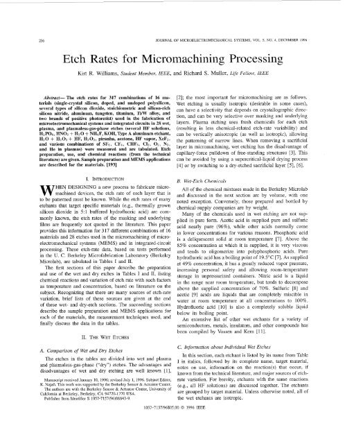 Etch Rates for Micromachining Processing - Inst.eecs.berkeley.edu