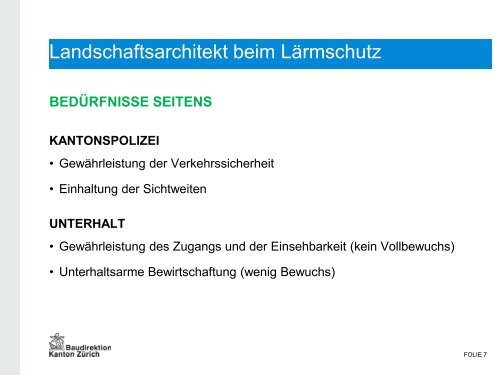 Nieffer: Landschaftsarchitekt beim LÃ¤rmschutz