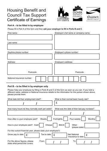 Housing Benefit and Council Tax Support - Thanet District Council