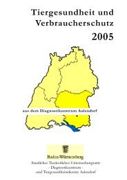 Tiergesundheit und Verbraucherschutz - STUA Aulendorf