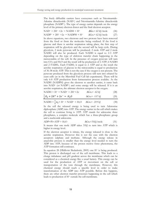 Exergy saving and exergy production in municipal wastewater ...