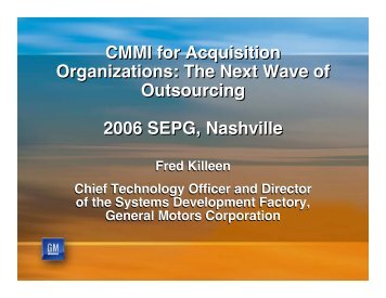 CMMI for Acquisition Organizations - Software Engineering Institute