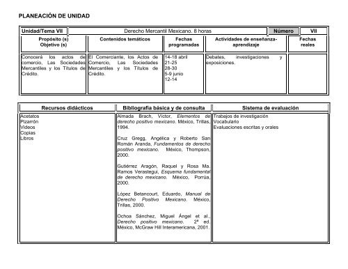 PROGRAMA OPERATIVO PARA LA PLANEACIÓN DIDÁCTICA ...