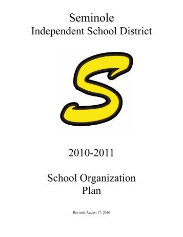 2010-2011 Organization Chart - Seminole Independent School District
