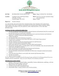 JOB OPENING - Cuyahoga County Solid Waste District