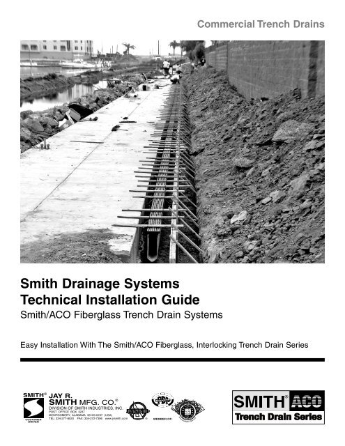 Install Guide (Technical) for Fiberglass Trench Drain - Jay R. Smith ...
