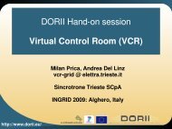 DORII Hand-on session Virtual Control Room (VCR)â