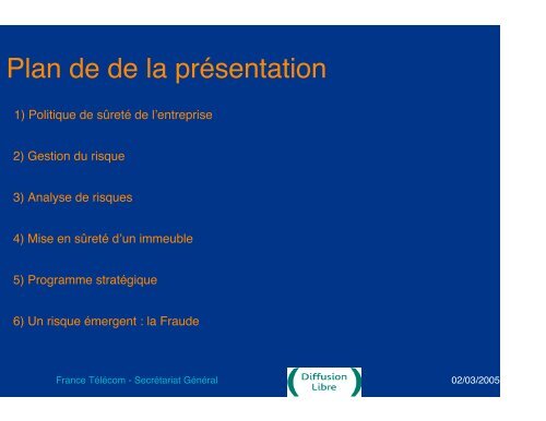 Aspects organisationnels et physiques de la sÃ©curitÃ© - DÃ©partement ...