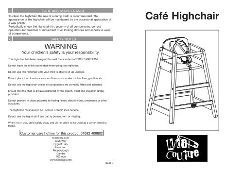 kiddicare high chair