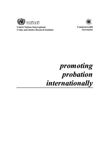 promoting probation internationally - UNICRI