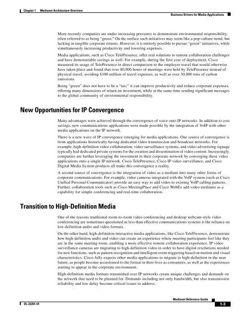 Medianet Reference Guide - Cisco