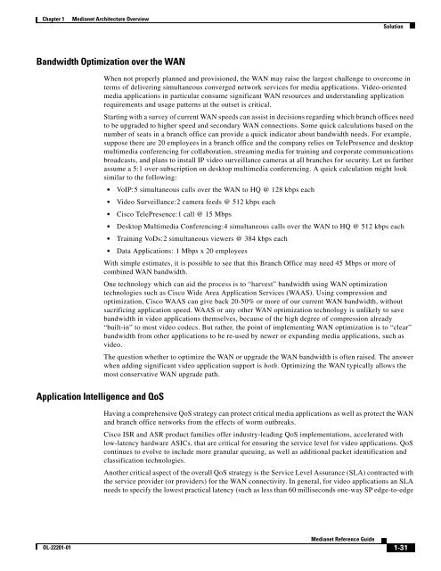 Medianet Reference Guide - Cisco