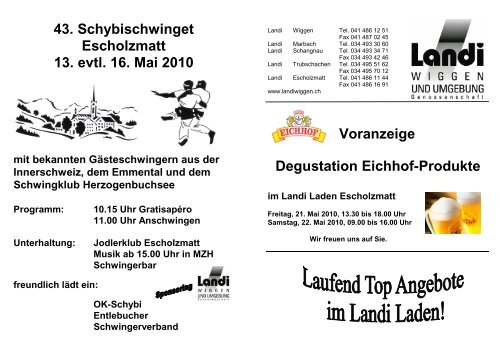 Flugblatt Mai 2010 - LANDI Wiggen