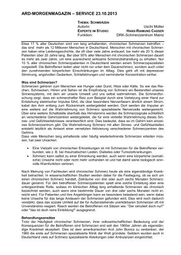 Schmerzen (PDF) - Das Erste