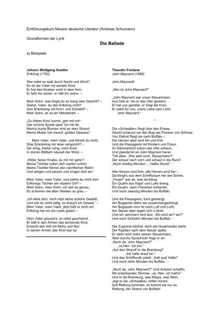 Die Ballade - junge forschung