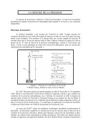 LA MESURE DE LA PRESSION