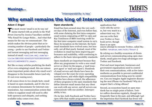 AppleSauce, December 2009 - South Australian Apple Users' Club