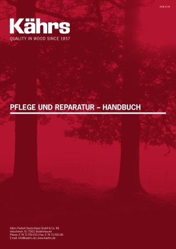 Pflege und Reparatur â Handbuch (PDF) - KÃ¤hrs
