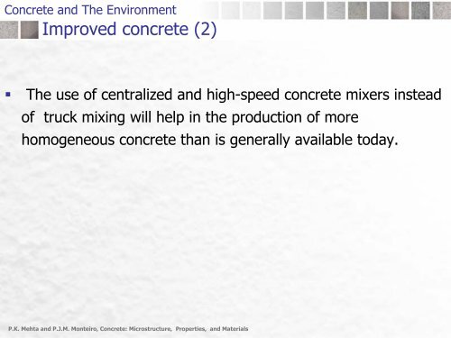 Concrete and the Environment