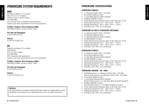 PowerCore 6000 Manual English - TC Electronic