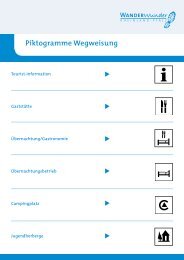 Piktogramme Wegweisung - Tourismusnetzwerk Rheinland-Pfalz