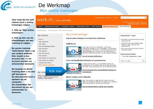 Werken met de Werkmap - Werk.nl