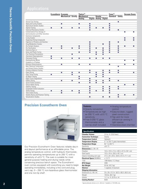 Thermo Scientific Precision Ovens