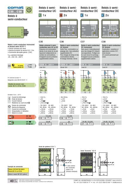 Comat Control Components Catalogue gÃƒÂ©nÃƒÂ©ral - Multiprox