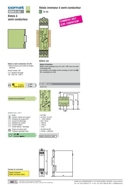 Comat Control Components Catalogue gÃƒÂ©nÃƒÂ©ral - Multiprox