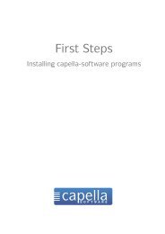 First Steps - capella-software AG