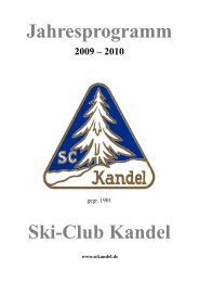 Jahresprogramm 09-10 - Ski-Club Kandel eV Waldkirch