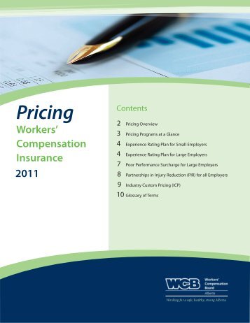 2011 WCB-Alberta Pricing Guide - Workers' Compensation Board