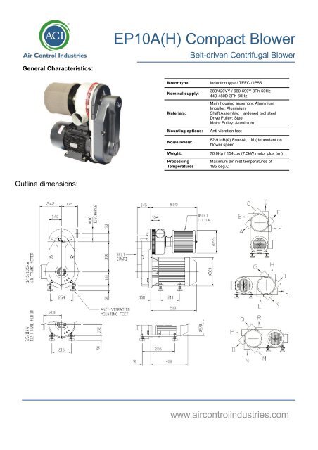 EP10A(H) Compact Blower - Carl von Gehlen Gmbh & Co. KG