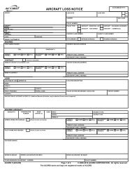 AIRCRAFT LOSS NOTICE - Professional Insurance Agents