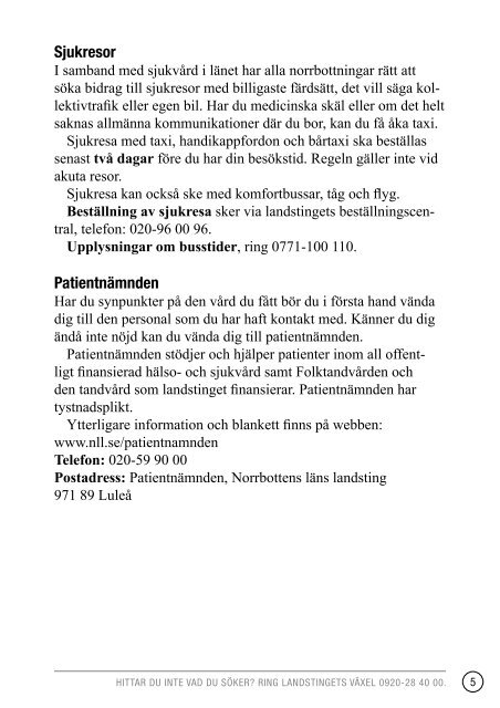 Telefonkatalog 2013 - Norrbottens lÃ¤ns landsting