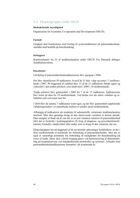 ÃƒÂ…rsrapport 2010 - DPSD - Dansk Patientsikkerhedsdatabase