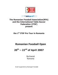 Romanian Foosball Open 20 â 22 of April 2007 - International Table ...