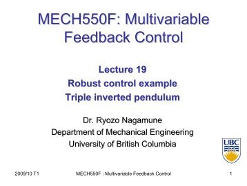 pdf (slide per page) - UBC Mechanical Engineering - University of ...