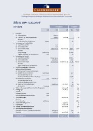 Bilanz zum 31.12.2006 - Calenberger Kreditverein