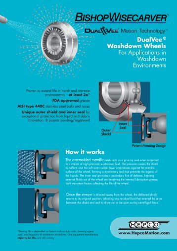 DualVeeÂ® Washdown Wheels For Applications in Washdown ...