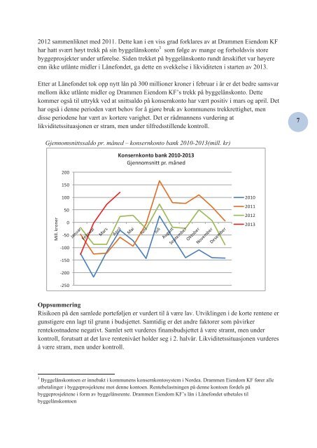 1. tertialrapport 2013 (pdf). - Drammen kommune