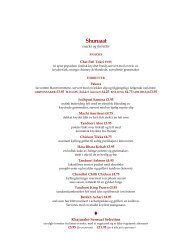 Shuruaat - Kama Sutra Restaurant Group