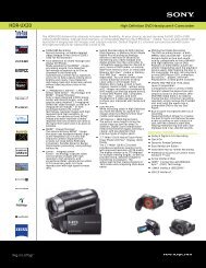 HDR-UX20 High Definition DVD Handycam® Camcorder