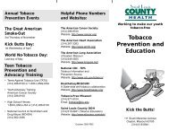 Tobacco Prevention & Education - St. Louis County