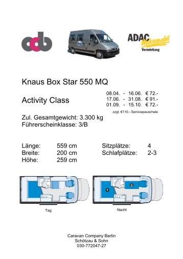 Knaus Box Star 550 MQ Activity Class - Caravan Company Berlin