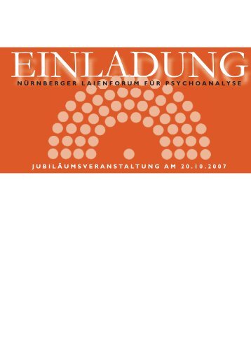 Einladungsfolder 10Jahre NLFP.pdf - NÃ¼rnberger Laienforum fÃ¼r ...