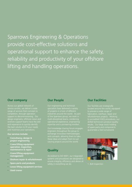Sparrows Engineering & Operations 12 page brochure (UK version)